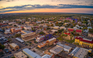 Aerial View of the popular Border Towns of Eagle Pass, Texas and Piedras Negras, Coahuila at Sunset – Eagle Pass, cheap car insurance in Texas