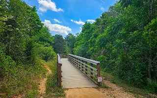 Dothan, Alabama, USA - April 26, 2025: The Forever Wild Trails in Dothan — cheap car insurance in Alabama.